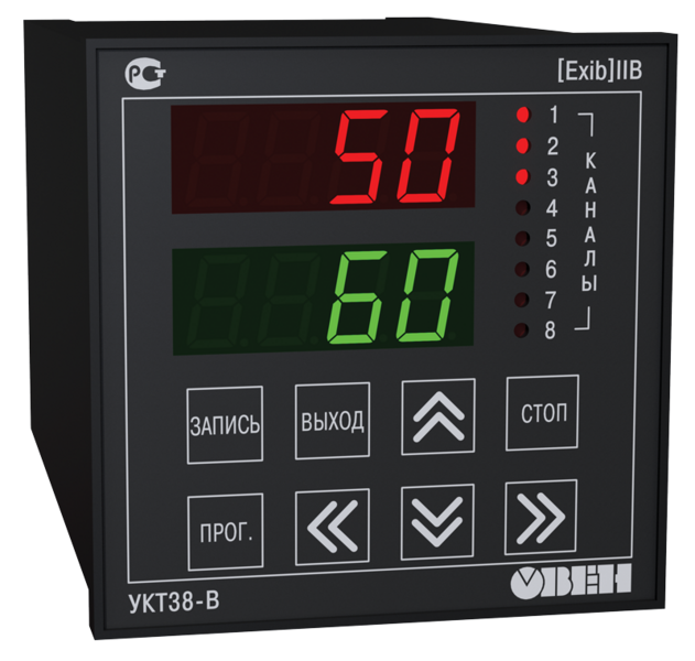УКТ38-В восьмиканальный измеритель для взрывоопасных зон с сигнализацией