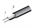 Термопарный кабель ПВХ тип J, 2×0,44