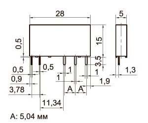 Промежуточные реле KIPPRIBOR серии SR интерфейсные в ультратонком корпусе (1-контактные) 9 - Интернет-магазин NordEnergy