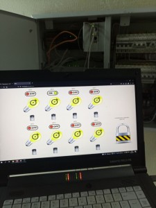 Изображение веб интерфейса для управления группами освещения и электро-механическими замками