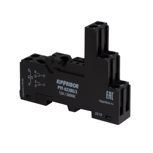 Монтажные колодки KIPPRIBOR PYF-023BE (для 2-контактных промежуточных реле серии MPR)