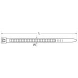 Стандартные кабельные хомуты размеры