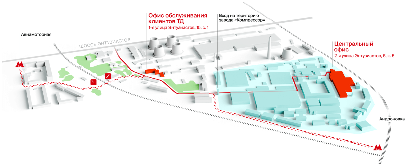 Адрес и схема проезда в Центральный офис компании ОВЕН
