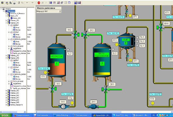 Система дистанционного автоматического управления САУ с визуализацией работы