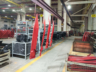 Цех. Деталь после обработки химией , сушки, грунтовки и покраски