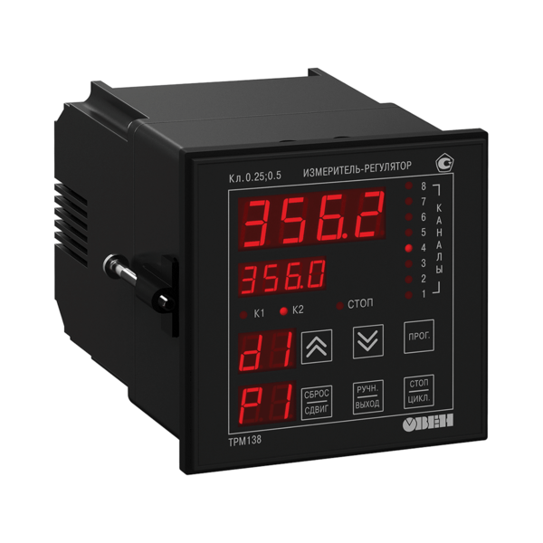 ТРМ138 восьмиканальный регулятор с двухпозиционным управлением и RS-485